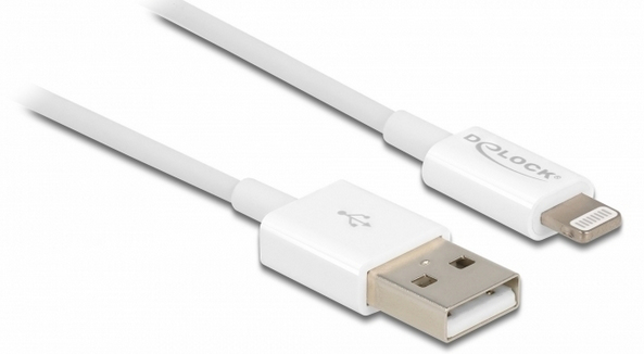 DELOCK USB Daten- und Ladekabel für iPhone iPad iPod weiss 1m