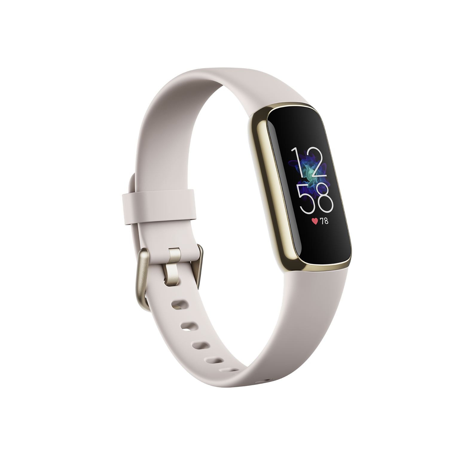 FITBIT Luxe Wristband Activity Tracker lunar white/soft gold stainless steel