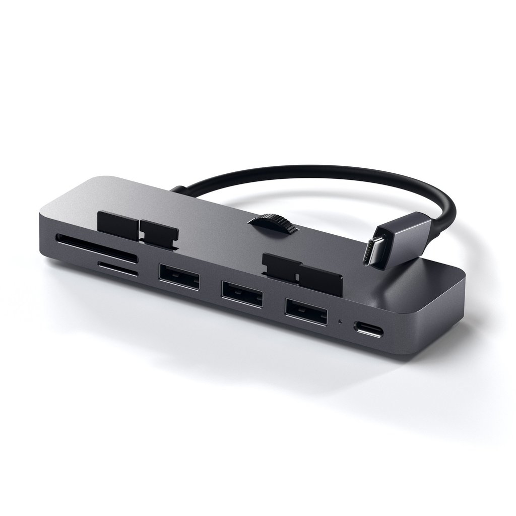 SATECHI USB-C Clamp Hub Pro Multi-Port Adapter Space Gray